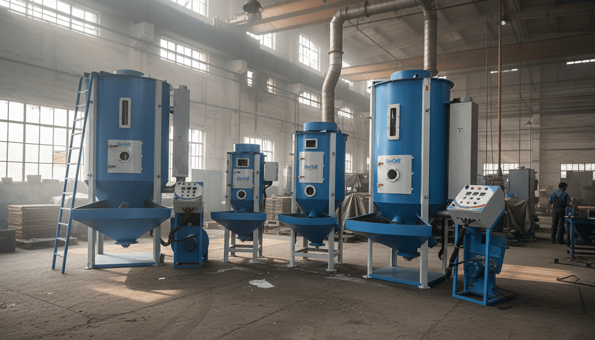 Vertical Plastic Granules Mixer Machine System and Features - Invoit Plast Machinery PVT LTD