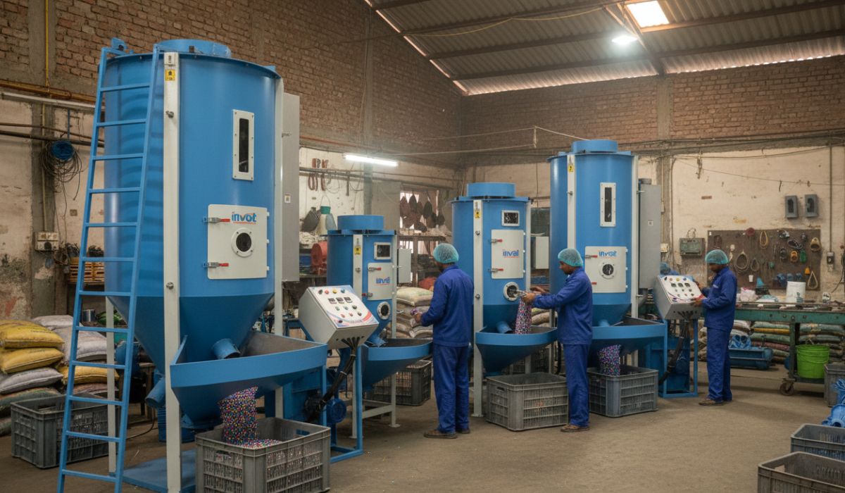How Your Factory Saved 20% on Raw Materials Using Our Vertical Plastic Granules Mixer - Invoitplast Machinery PVT LTD